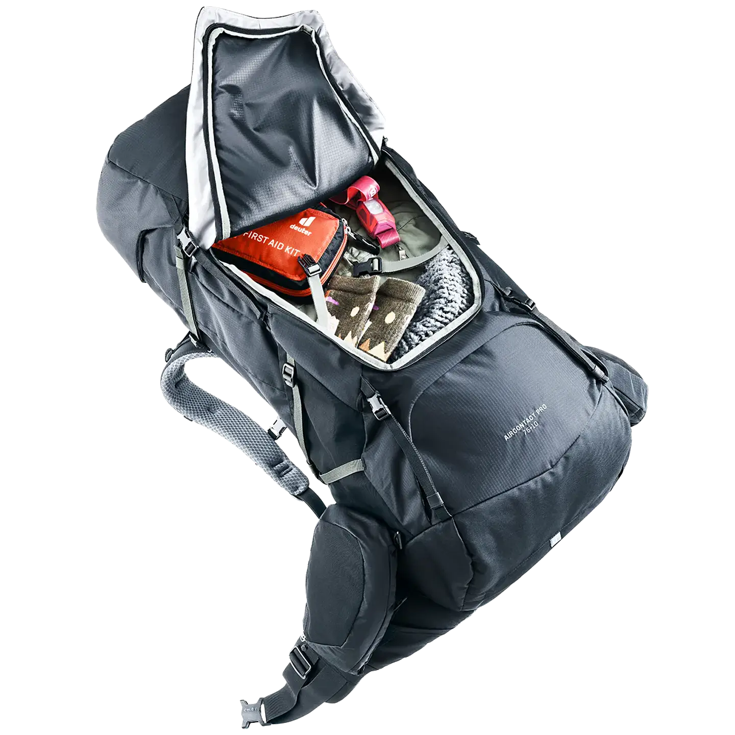 Mochila Trekking Aircontact Pro 75 + 10 Deuter 2