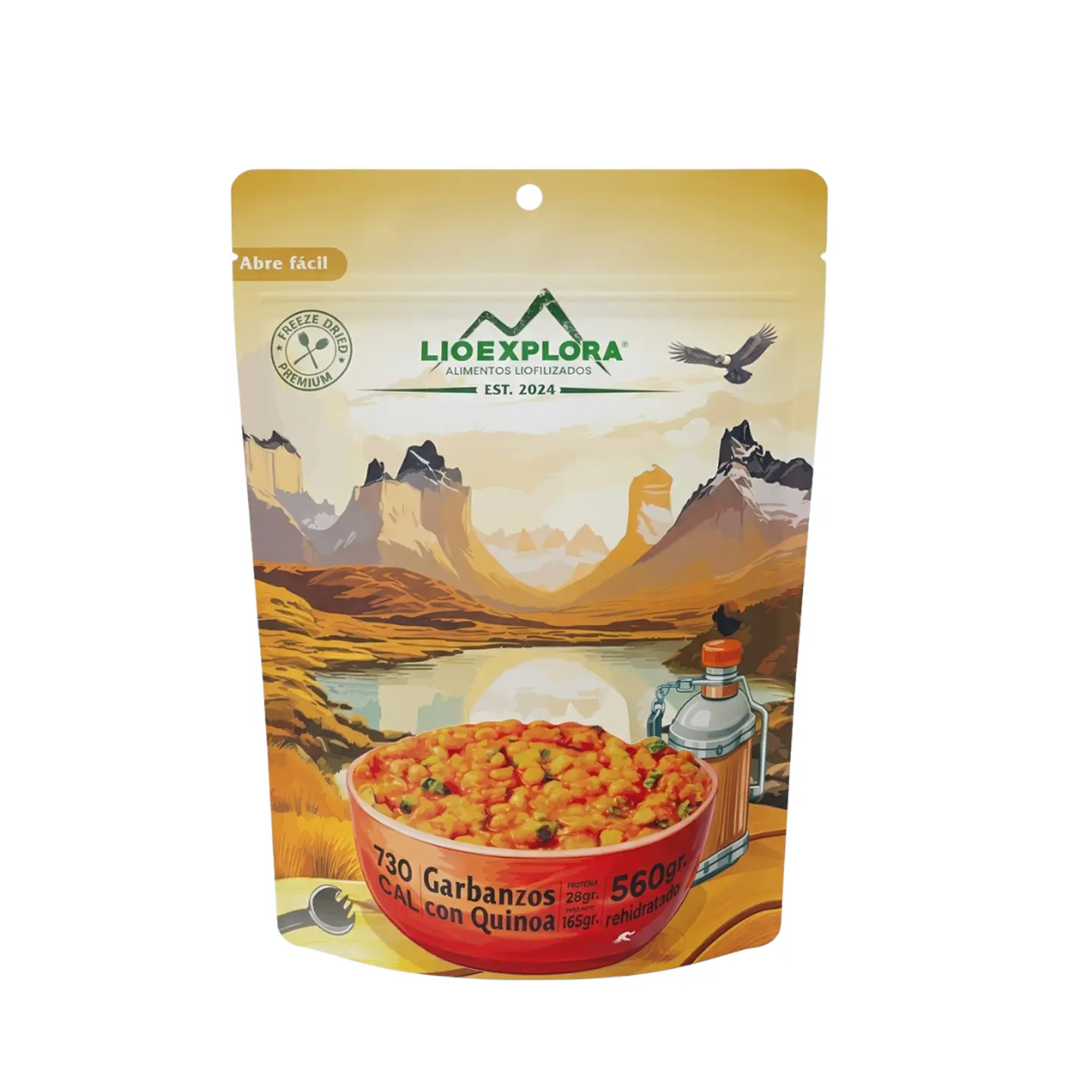 Comida Liofilizada Garbanzos con Quinoa Lioexplora 165 gr 1