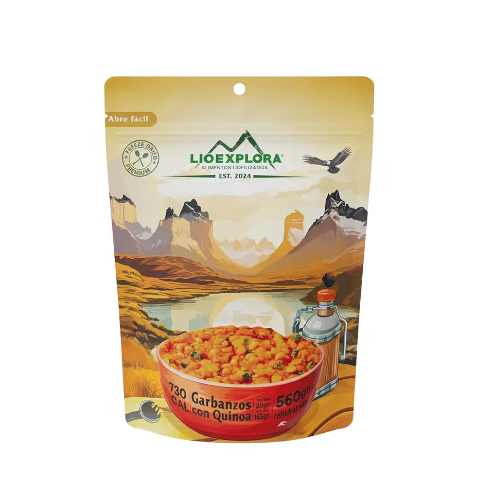 Comida Liofilizada Garbanzos con Quinoa Lioexplora 165 gr 1