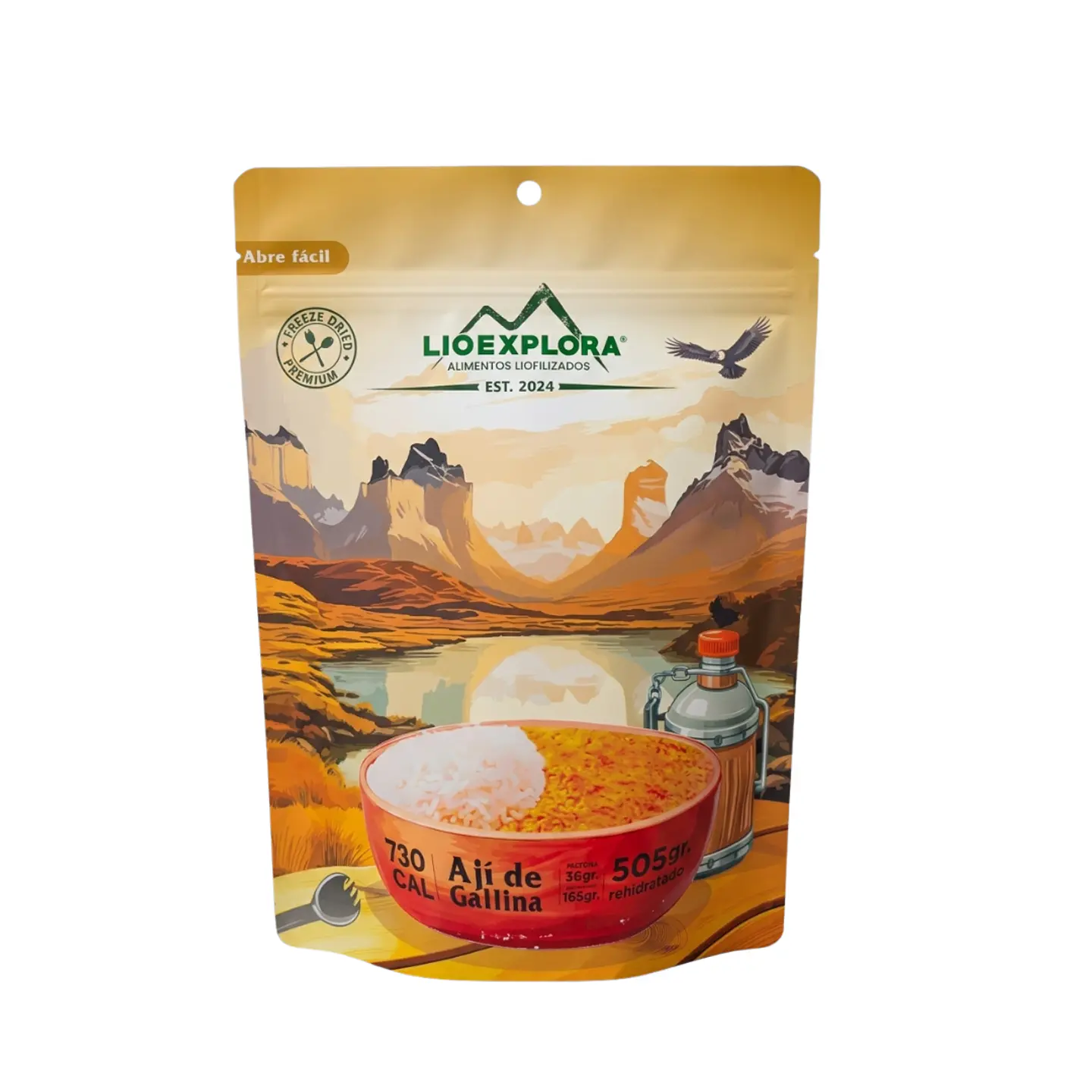 Comida Liofilizada Ají de Gallina Lioexplora 165 gr 1