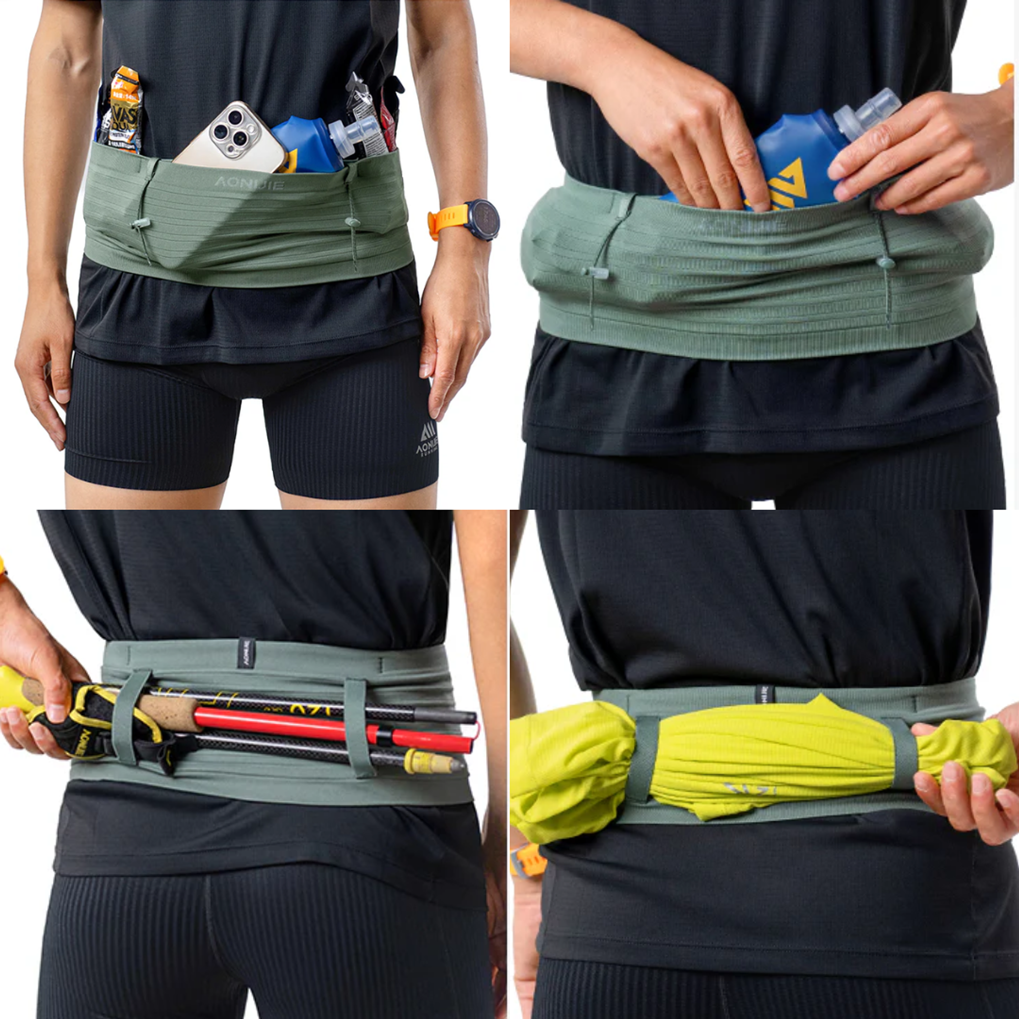 Cinturón Trail Running Free Belt Pro Black Aonijie 3