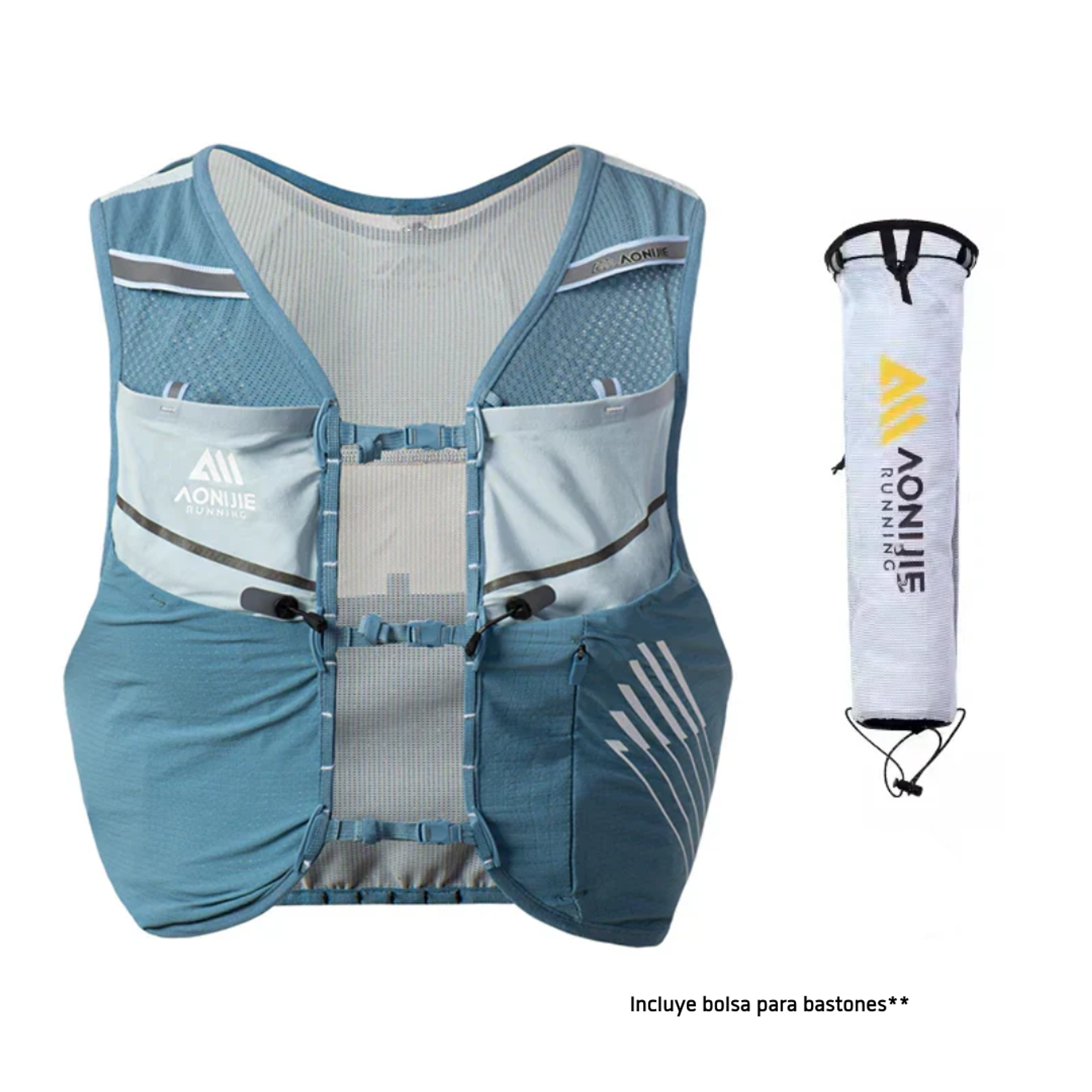 Mochila de Hidratacion Champion 5L Running Celeste Aonijie  3