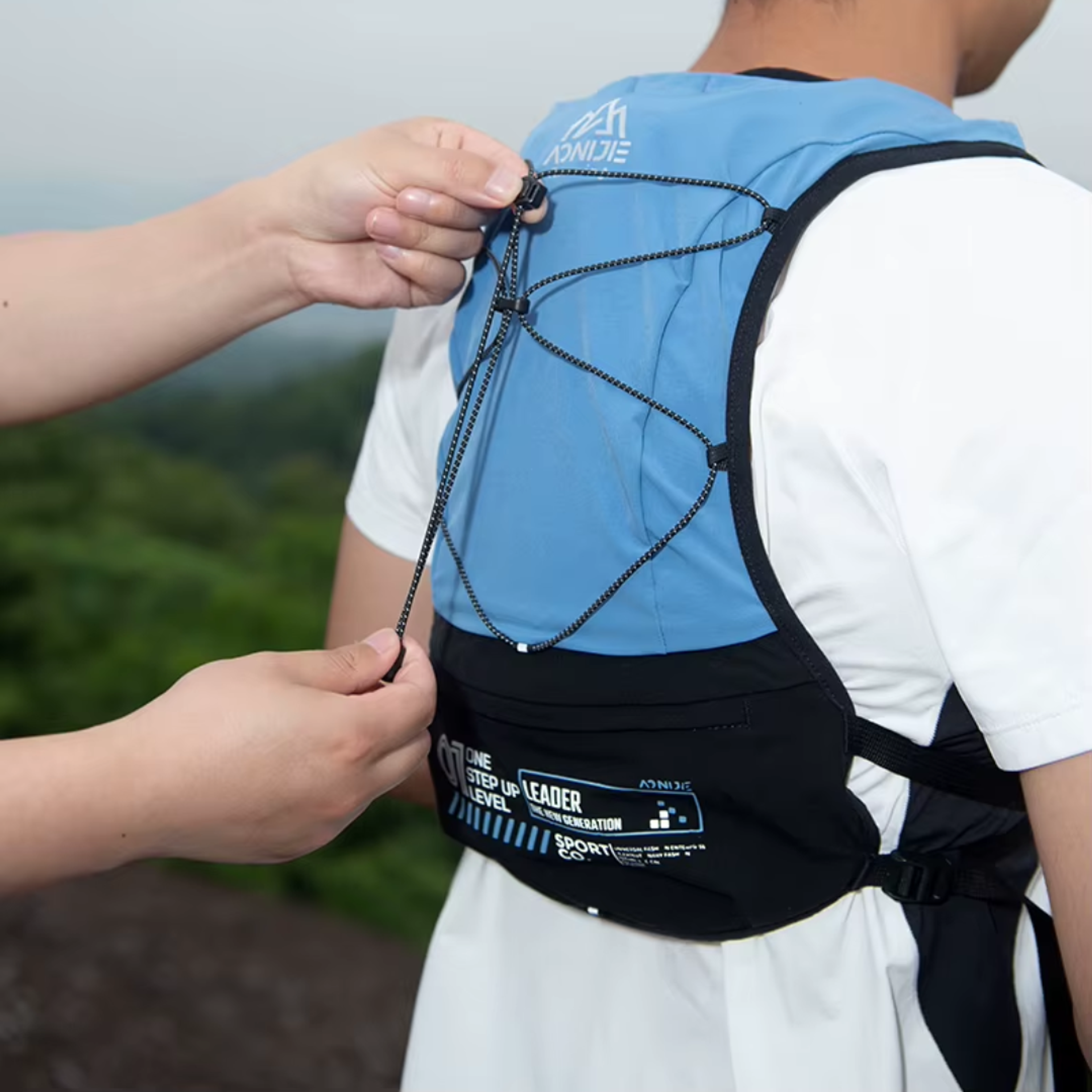 Mochila de Hidratacion 5L Trail Running Azul Aonijie 3