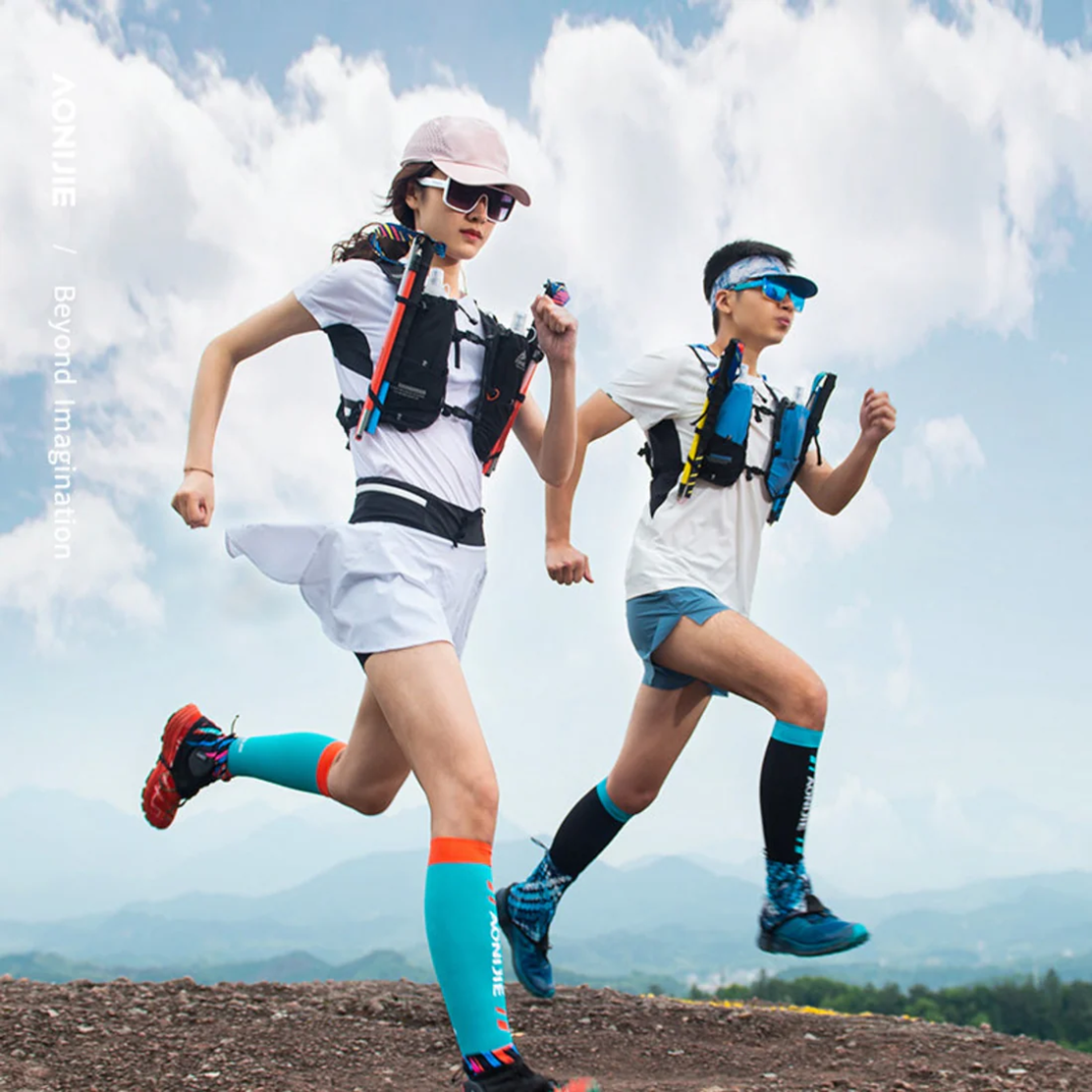 Mochila de Hidratacion 5L Trail Running Azul Aonijie 4