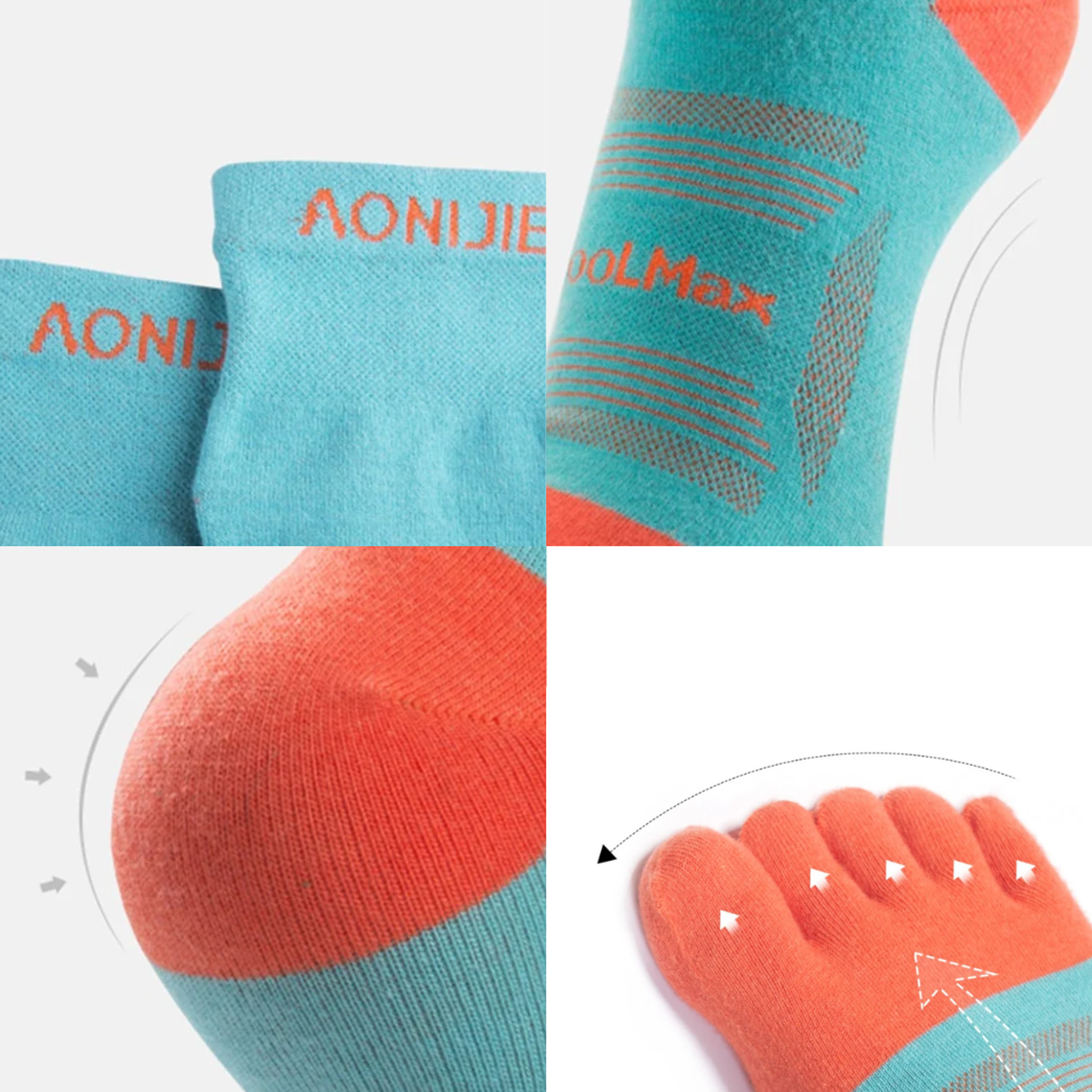 Calcetines Running Ultra Toe Aonijie Pack 3 4