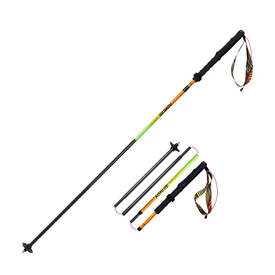 Bastones Trail Running CarbonFly Z Orange Plegables Aonijie 1