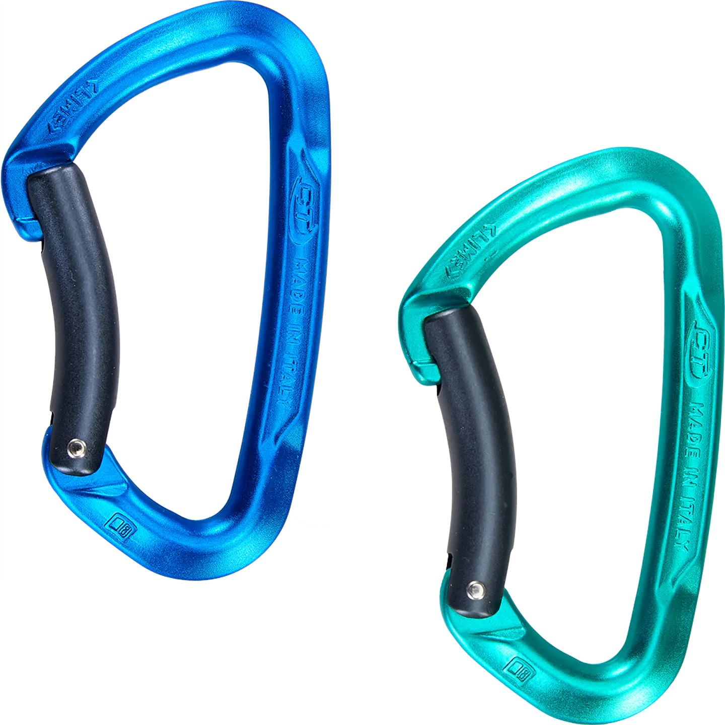 Mosquetón Simple Curvo Lime B Aguamarina Climbing Technology 1