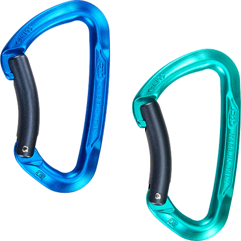 Mosquetón Simple Curvo Lime B Azul Climbing Technology