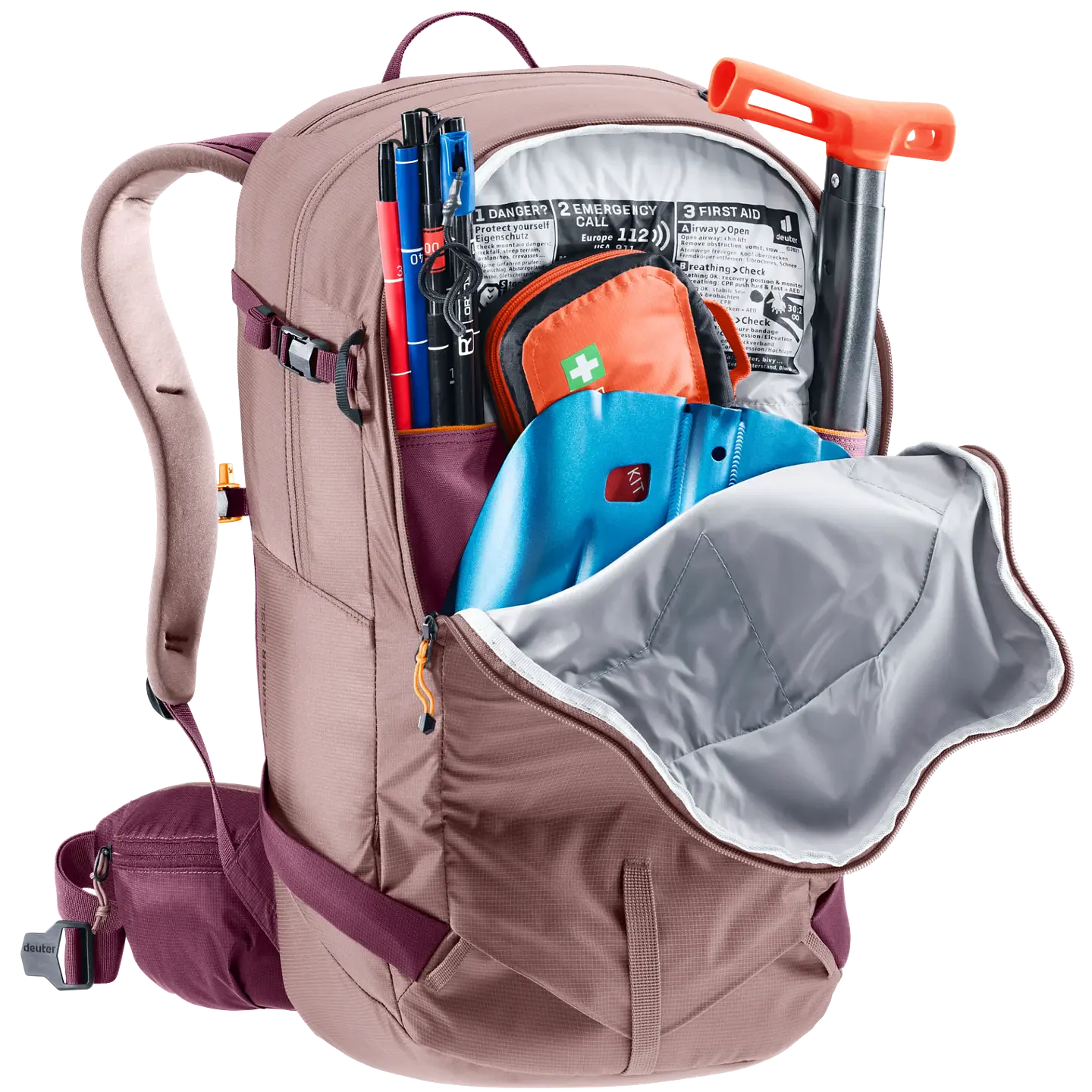 Mochila Freeride Freerider 28 SL Ashrose Cassis Deuter 2