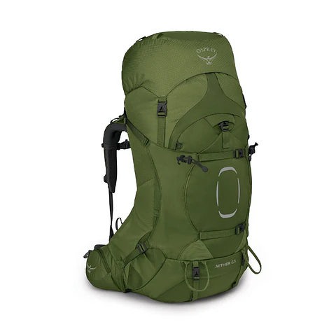 Mochila Aether 65 Trekking Expedición Mustard Green Osprey