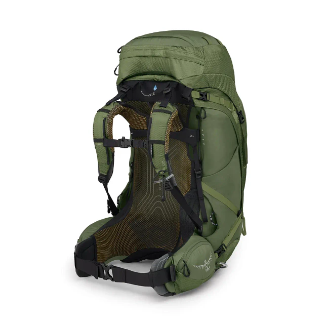 Mochila Trekking Atmos AG 65 Black Osprey – Protector para la lluvia integrado