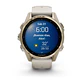 Garmin fēnix® 8 – 43 mm, AMOLED - Sapphire, Dorado claro con correa de silicona gris/marrón oscuro - Miniatura 2