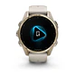 Garmin fēnix® 8 – 43 mm, AMOLED - Sapphire, Dorado claro con correa de silicona gris/marrón oscuro - Miniatura 4