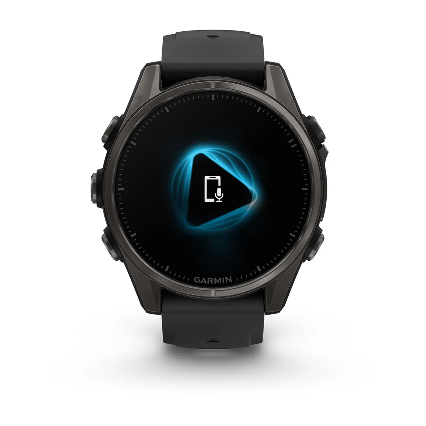 Garmin fēnix® 8 – 43 mm, AMOLED - Sapphire, Titanio con revestimiento de DLC con correa de silicona negra/gris 4