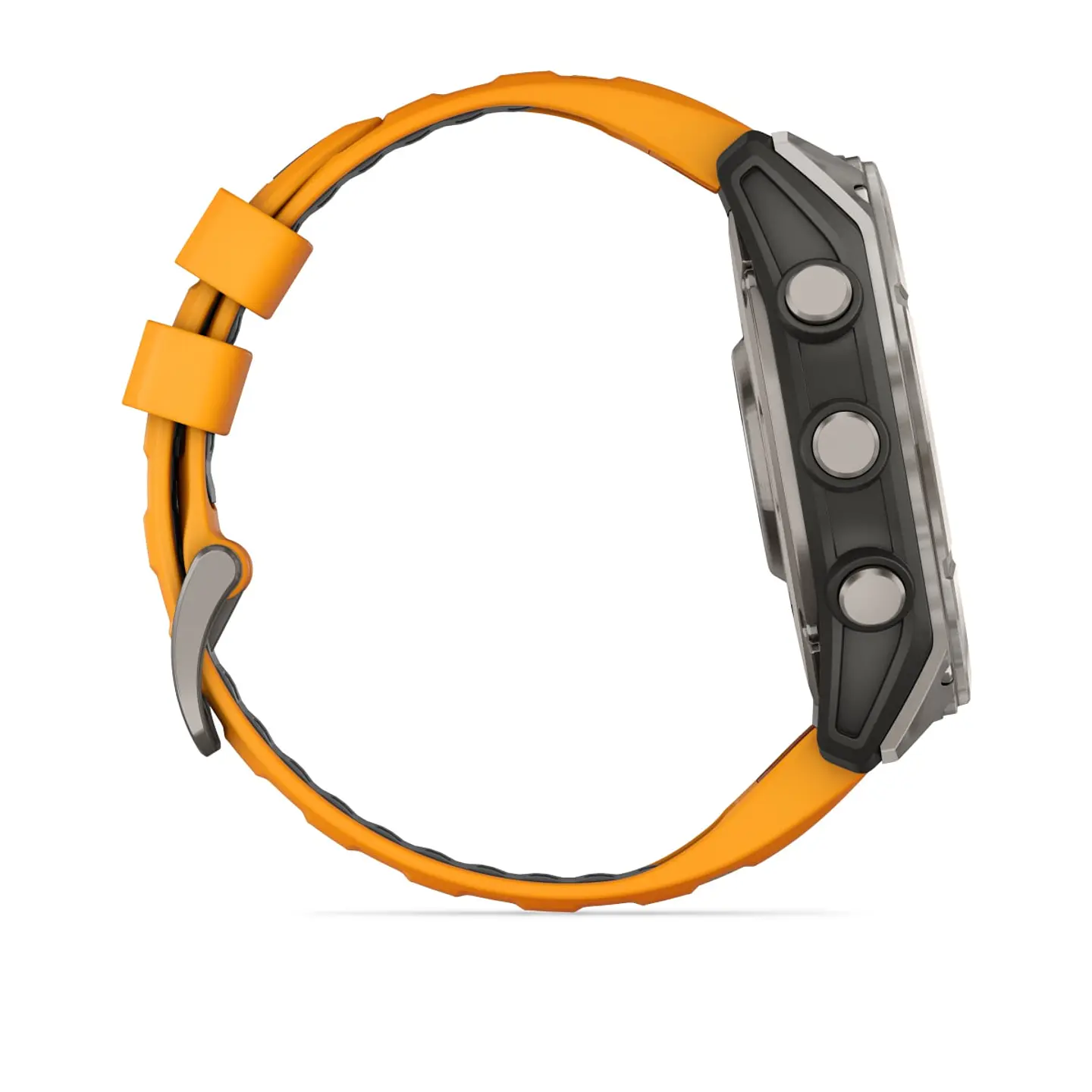 Garmin fēnix® 8 – 51 mm, AMOLED - Sapphire, Titanio con correa de silicona naranja/grafito 5