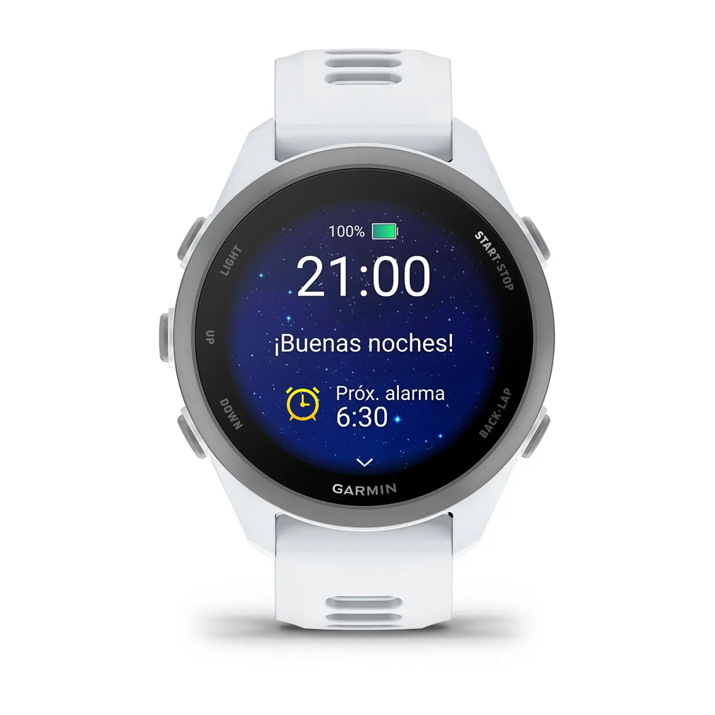 Garmin Forerunner® 170 - Blanco piedra con correa en blanco piedra/azul nube 2