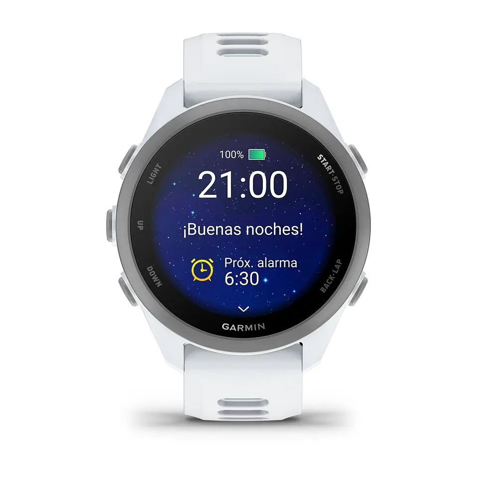 Garmin Forerunner® 170 - Blanco piedra con correa en blanco piedra/azul nube 2