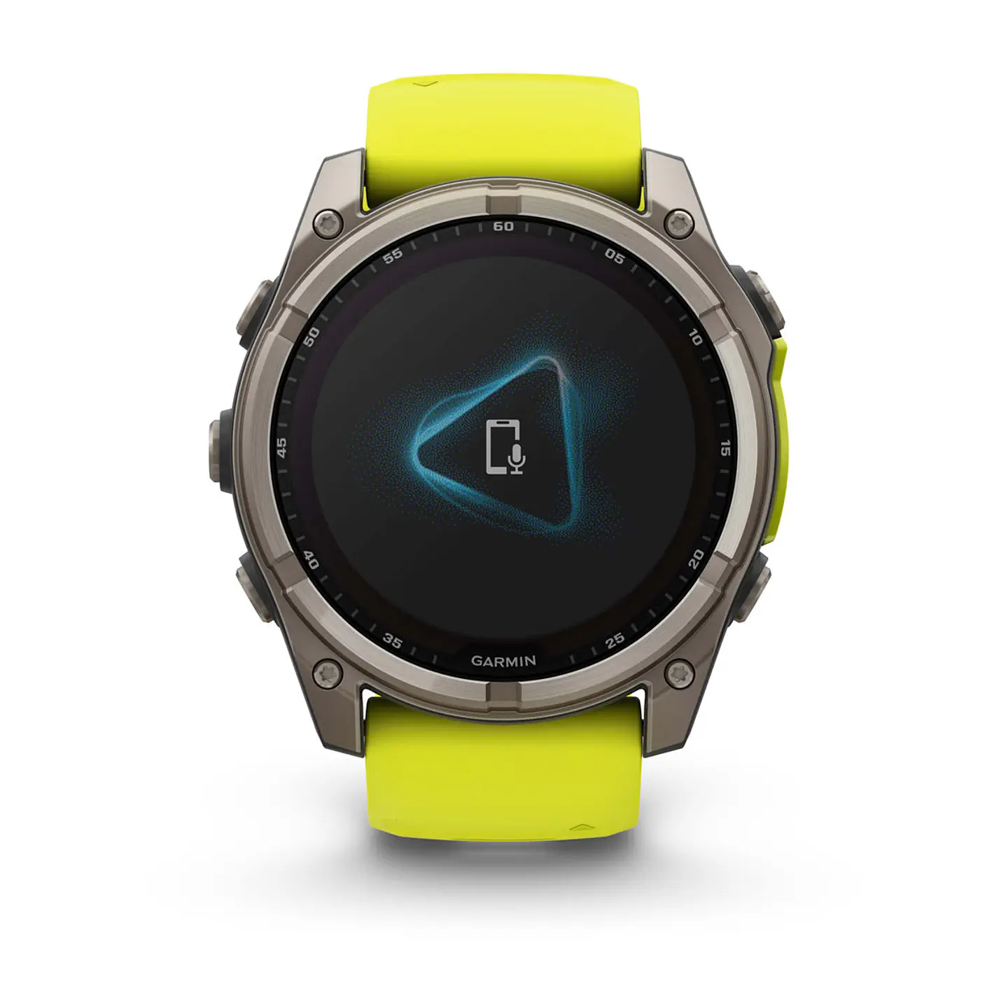 Garmin fēnix® 8 – 51 mm, Solar, Sapphire - Sapphire, Titanio con correa de silicona amarilla/grafito 5