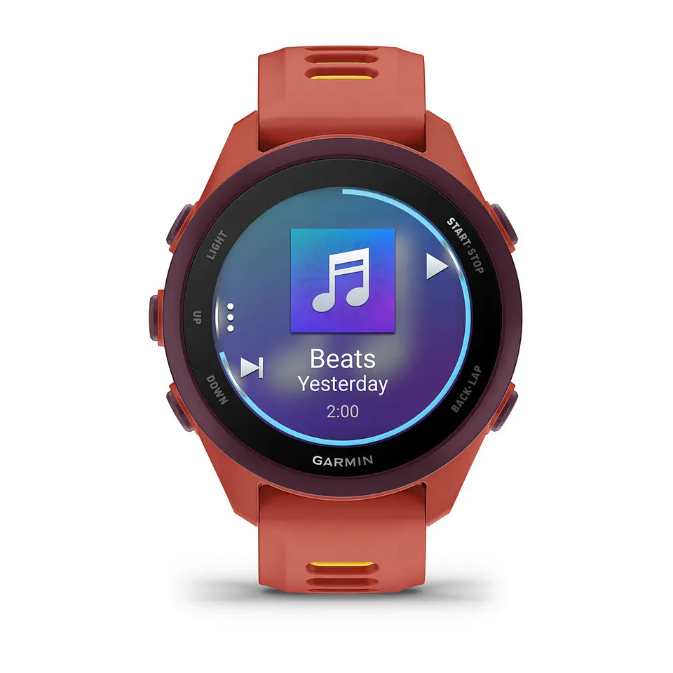 Garmin Forerunner® 170 Music - Rojo rosa con correa en rojo rosa/mango 2