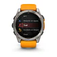 Garmin fēnix® 8 – 51 mm, AMOLED - Sapphire, Titanio con correa de silicona naranja/grafito - Miniatura 6