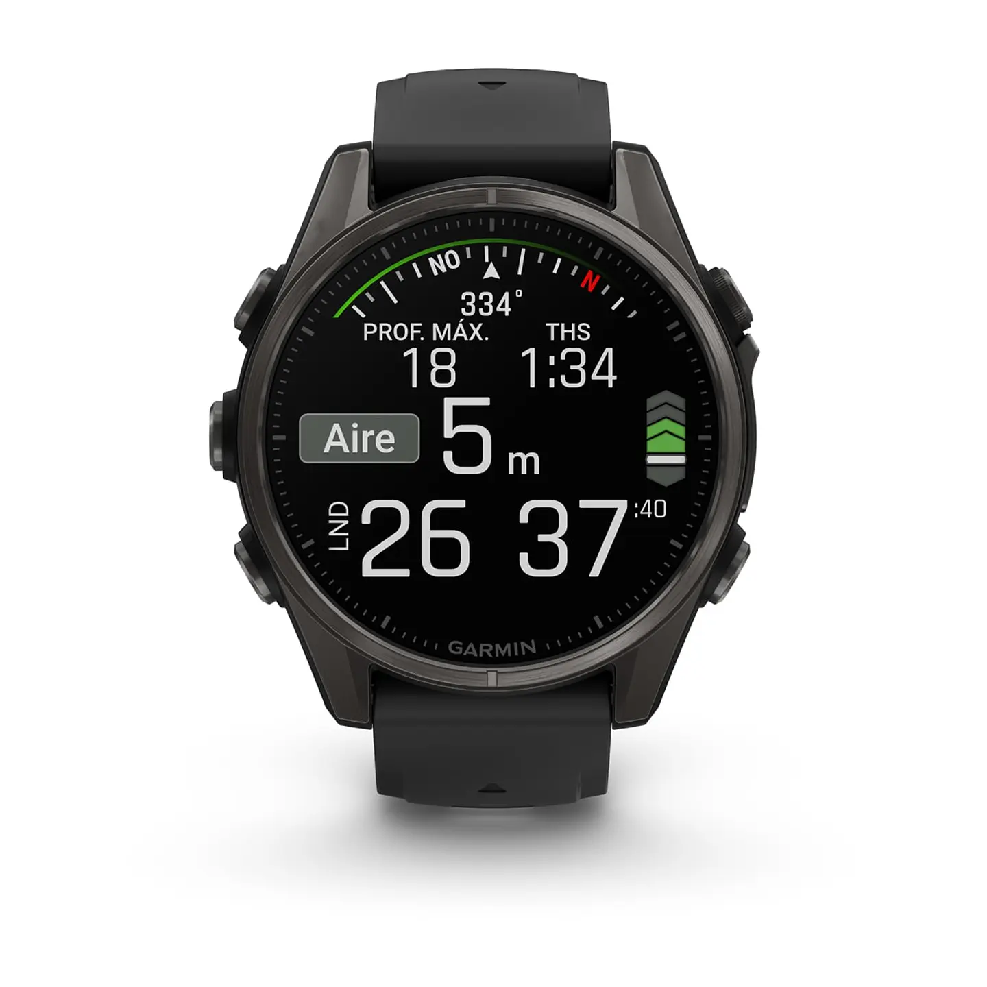 Garmin fēnix® 8 – 43 mm, AMOLED - Sapphire, Titanio con revestimiento de DLC con correa de silicona negra/gris 7