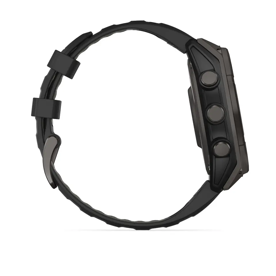Garmin fēnix® 8 – 47 mm, Solar, Sapphire - Sapphire, Titanio con revestimiento de DLC con correa de silicona negra/gris 5