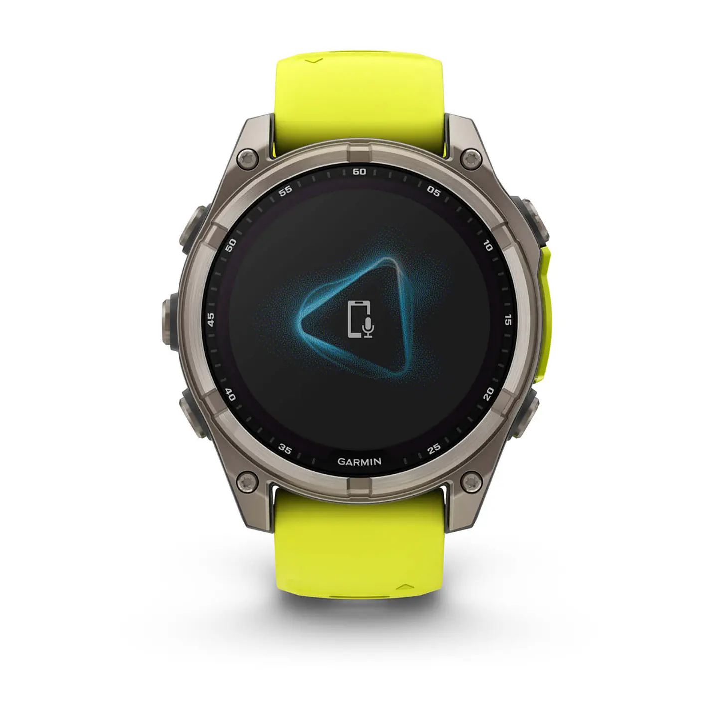 Garmin fēnix® 8 – 47 mm, Solar, Sapphire - Sapphire, Titanio con correa de silicona amarilla/grafito 6