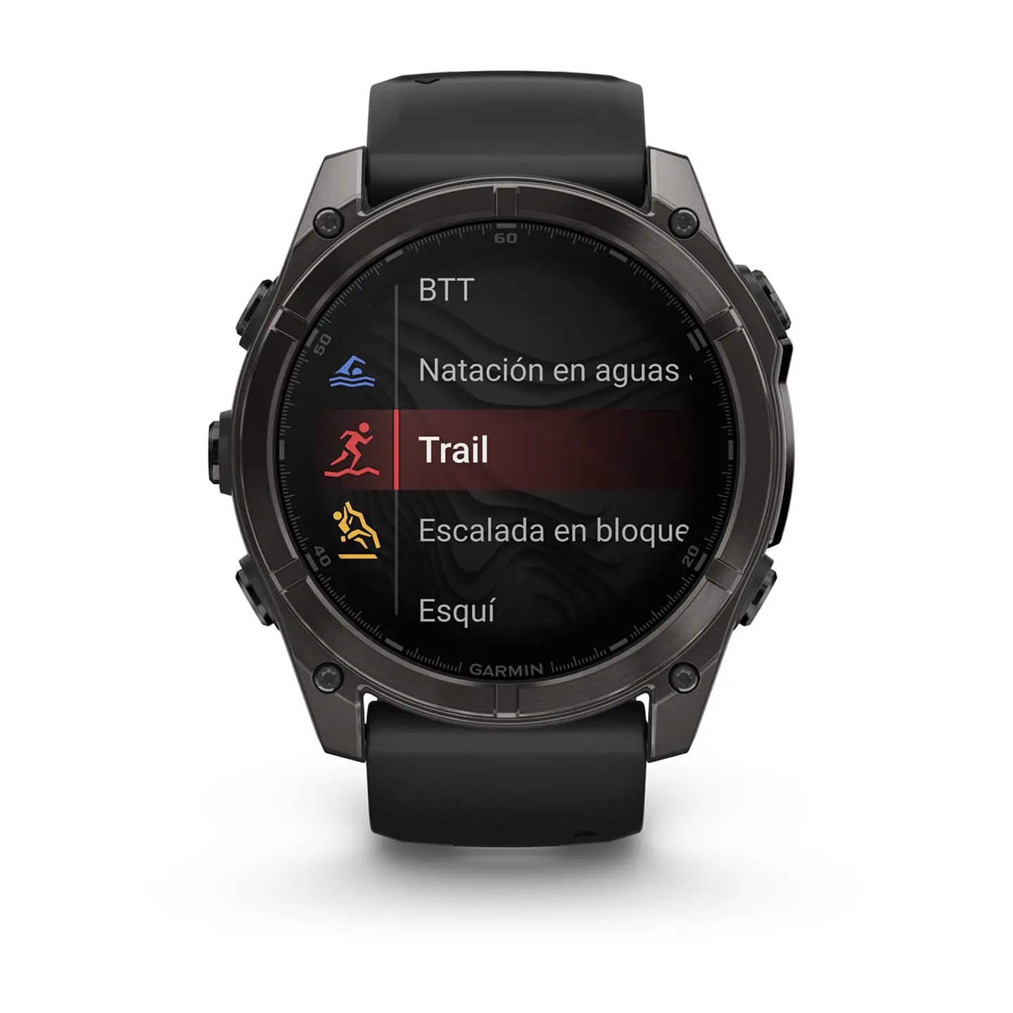 Garmin fēnix® 8 – 51 mm, AMOLED - Sapphire, Gris grafito con correa de silicona negra/gris 6