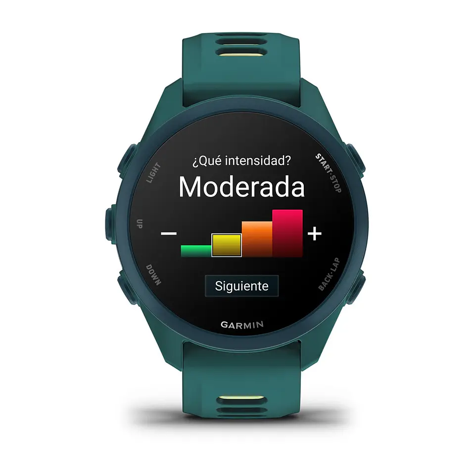 Garmin Forerunner® 170 Music - Verde azulado con correa en verde azulado/amarillo verdoso 4