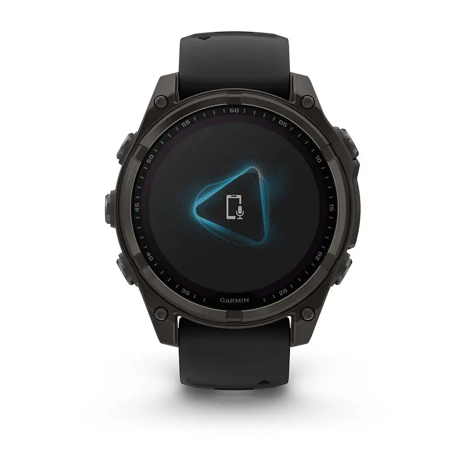 Garmin fēnix® 8 – 47 mm, Solar, Sapphire - Sapphire, Titanio con revestimiento de DLC con correa de silicona negra/gris 6