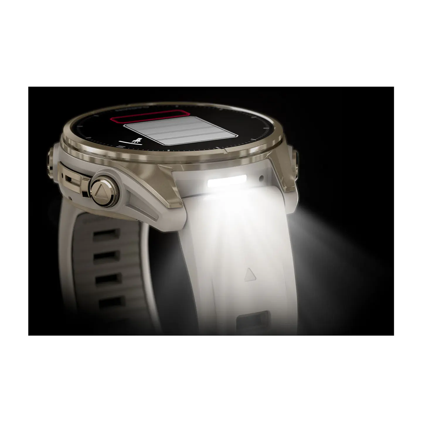 Garmin fēnix® 8 – 43 mm, AMOLED - Sapphire, Dorado claro con correa de silicona gris/marrón oscuro 9