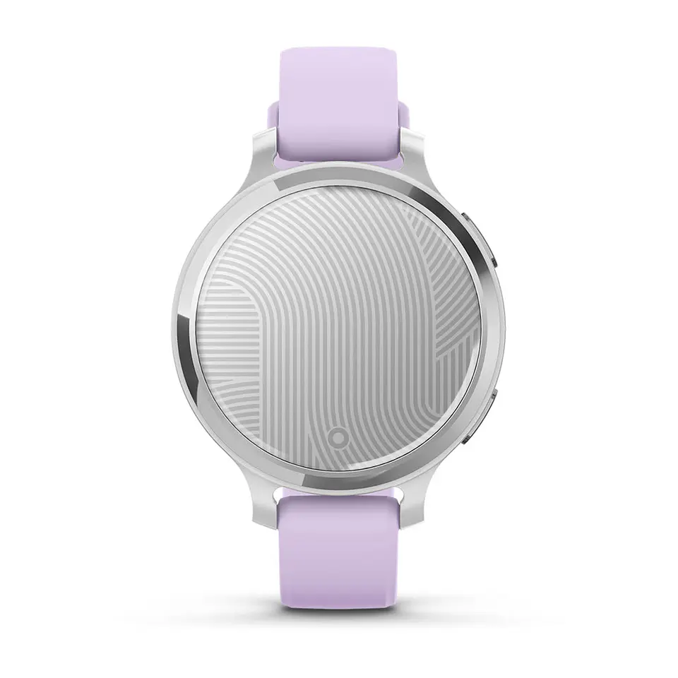 Garmin Lily® 2 Active - Plata con correa de silicona jazmín morado 2
