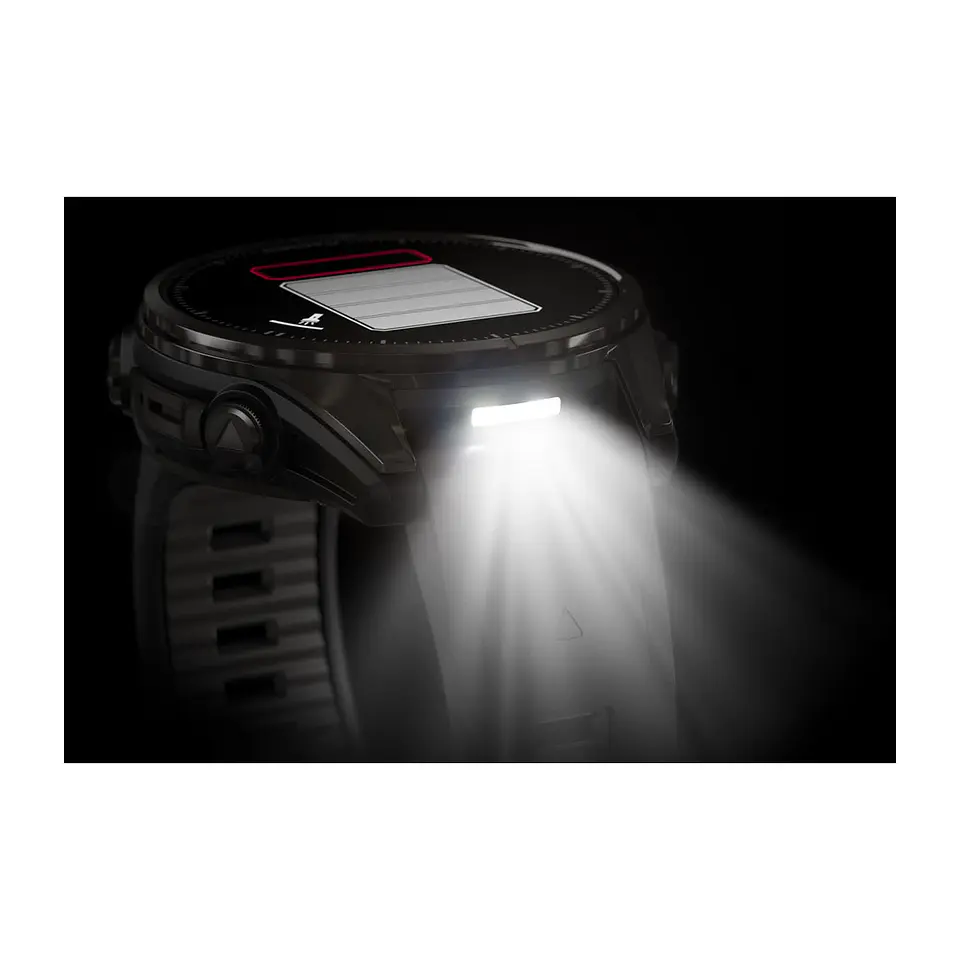 Garmin fēnix® 8 – 43 mm, AMOLED - Sapphire, Titanio con revestimiento de DLC con correa de silicona negra/gris 9