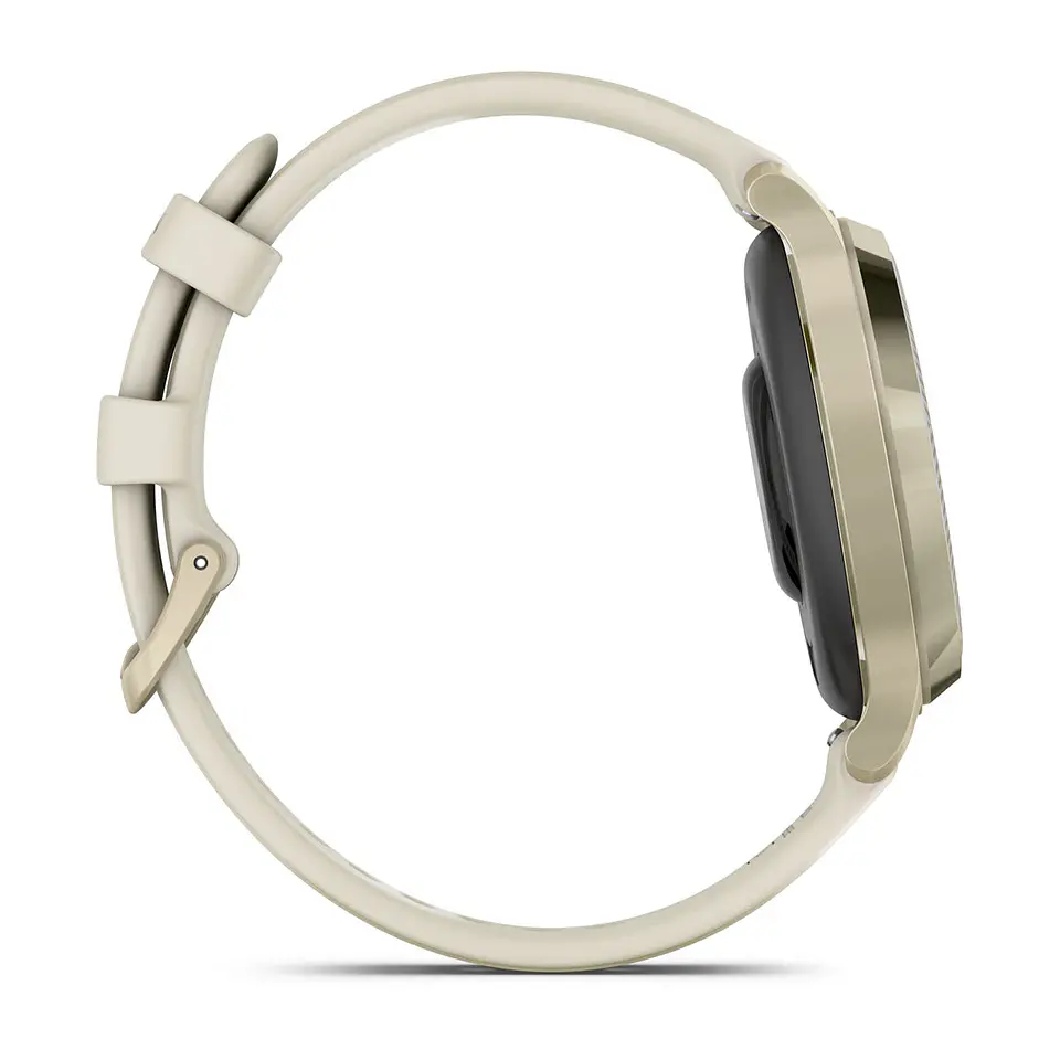 Garmin Lily® 2 Active - Oro lunar con correa de silicona hueso 5