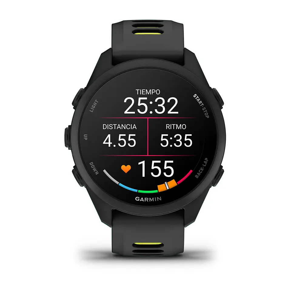 Garmin Forerunner® 170 - Negro con correa en negro/amarillo intenso 6