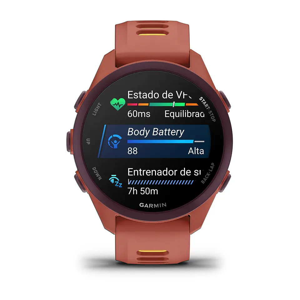 Garmin Forerunner® 170 Music - Rojo rosa con correa en rojo rosa/mango 6
