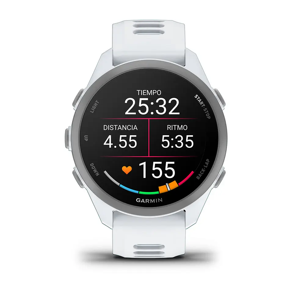 Garmin Forerunner® 170 - Blanco piedra con correa en blanco piedra/azul nube 6