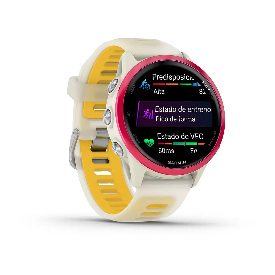 Garmin Forerunner® 570 - 42mm - Aluminio frambuesa con correa en mango/hueso traslúcido 3