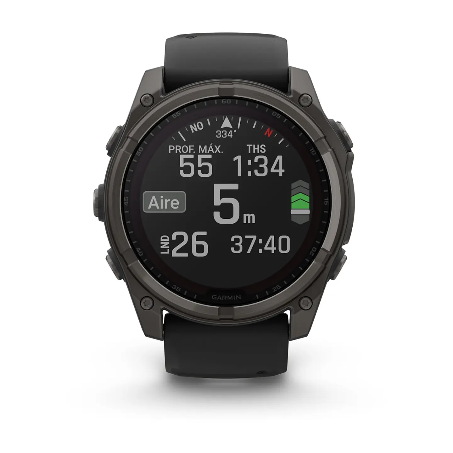 Garmin fēnix® 8 – 51 mm, Solar, Sapphire - Sapphire, Titanio con revestimiento de DLC con correa de silicona negra/gris 7