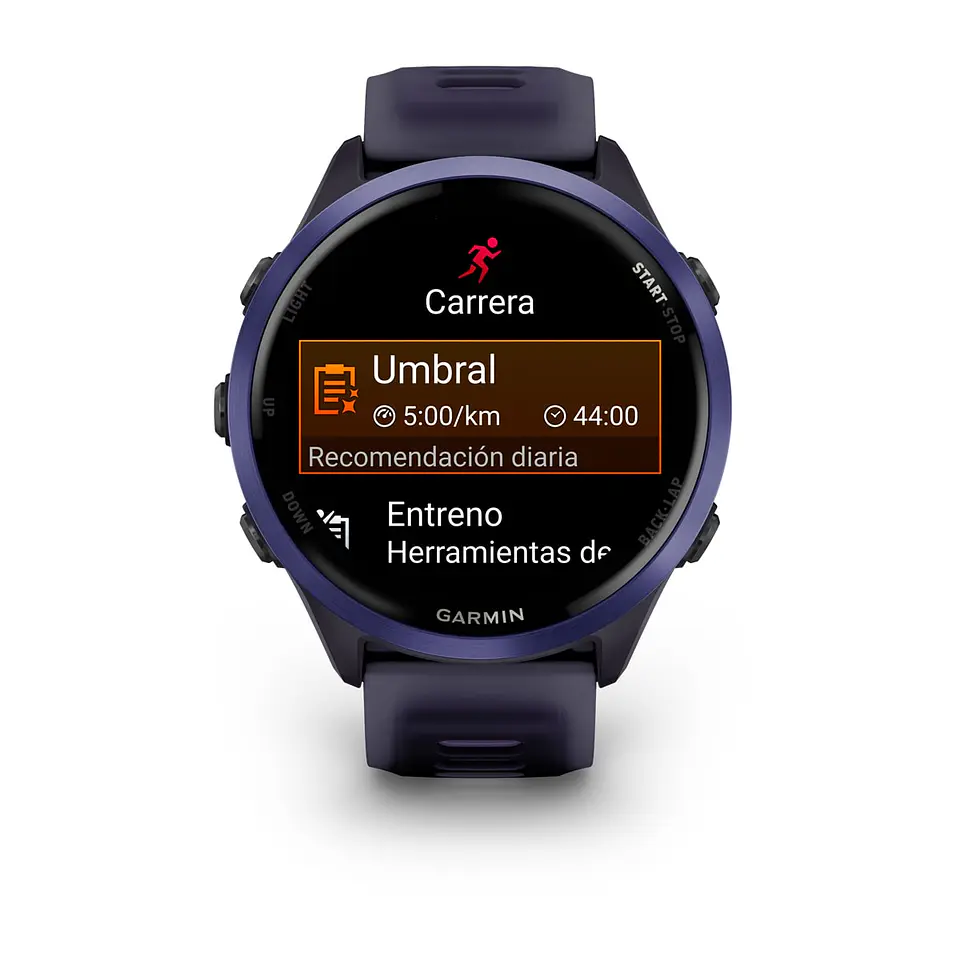 Garmin Forerunner® 570 - 47mm - Aluminio índigo con correa en índigo/morado imperial traslúcido 2