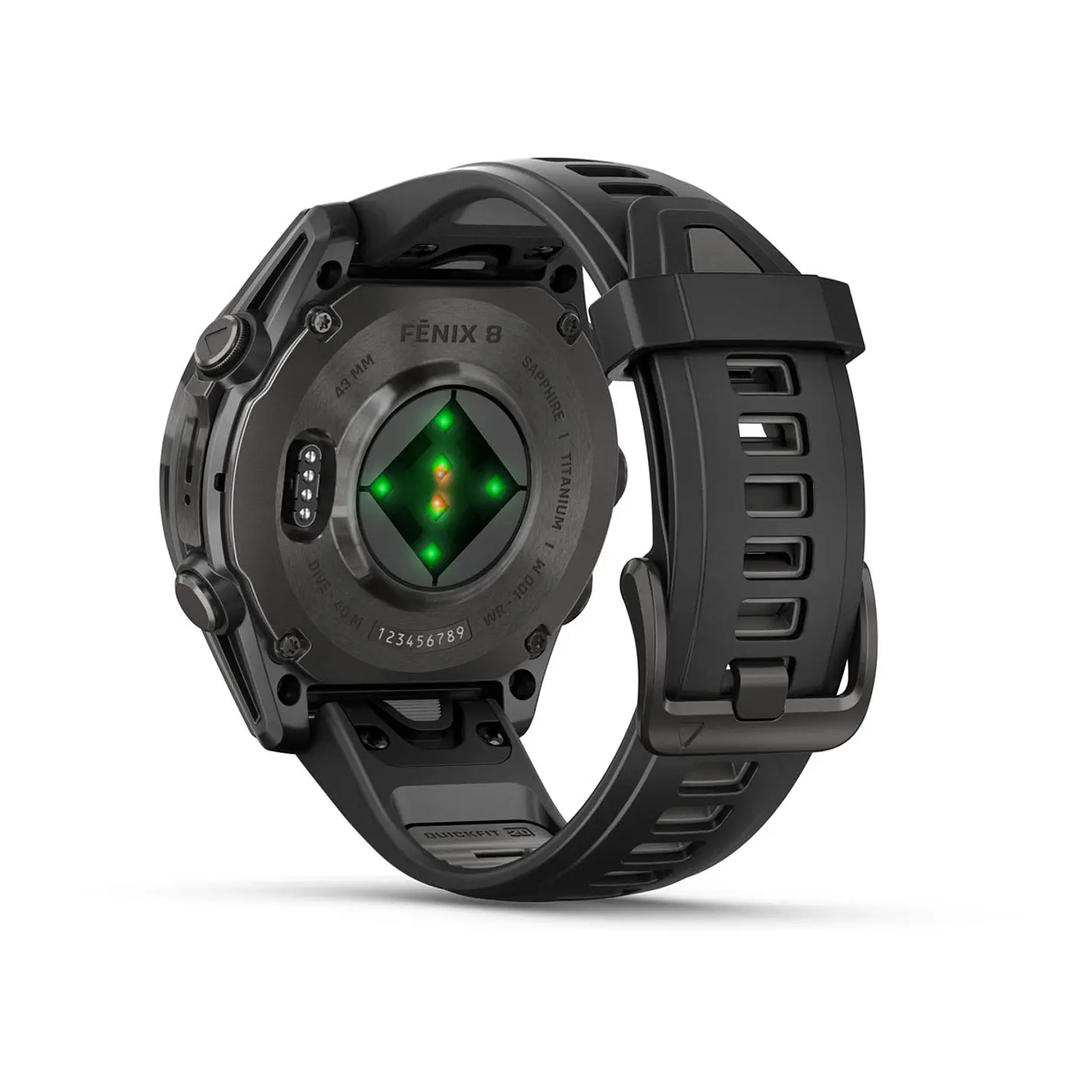 Garmin fēnix® 8 – 43 mm, AMOLED - Sapphire, Titanio con revestimiento de DLC con correa de silicona negra/gris 11
