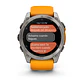 Garmin fēnix® 8 – 51 mm, AMOLED - Sapphire, Titanio con correa de silicona naranja/grafito - Miniatura 10