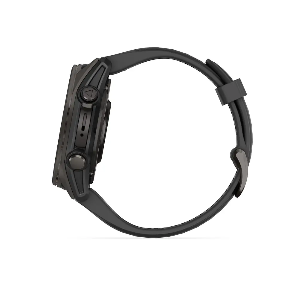 Garmin fēnix® 8 – 43 mm, AMOLED - Sapphire, Titanio con revestimiento de DLC con correa de silicona negra/gris 12
