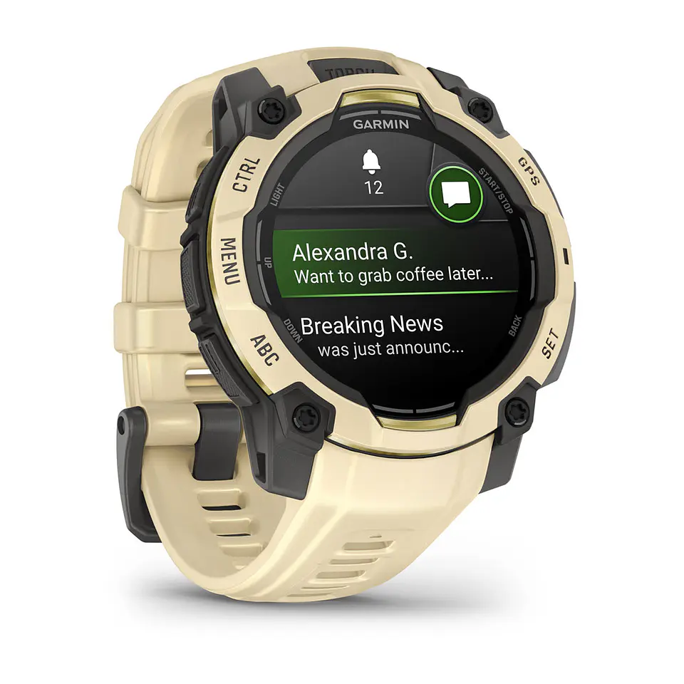 Garmin Instinct® 3 – 45 mm, AMOLED - Cuarzo citrino con correa en cuarzo citrino 3