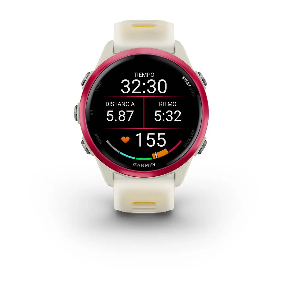 Garmin Forerunner® 570 - 42mm - Aluminio frambuesa con correa en mango/hueso traslúcido 6