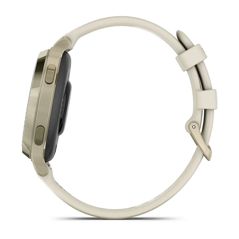 Garmin Lily® 2 Active - Oro lunar con correa de silicona hueso 8