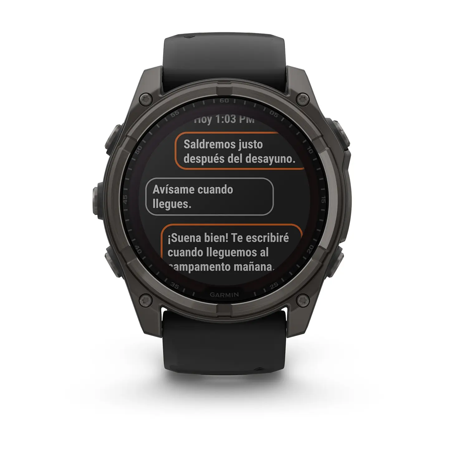 Garmin fēnix® 8 – 51 mm, Solar, Sapphire - Sapphire, Titanio con revestimiento de DLC con correa de silicona negra/gris 9