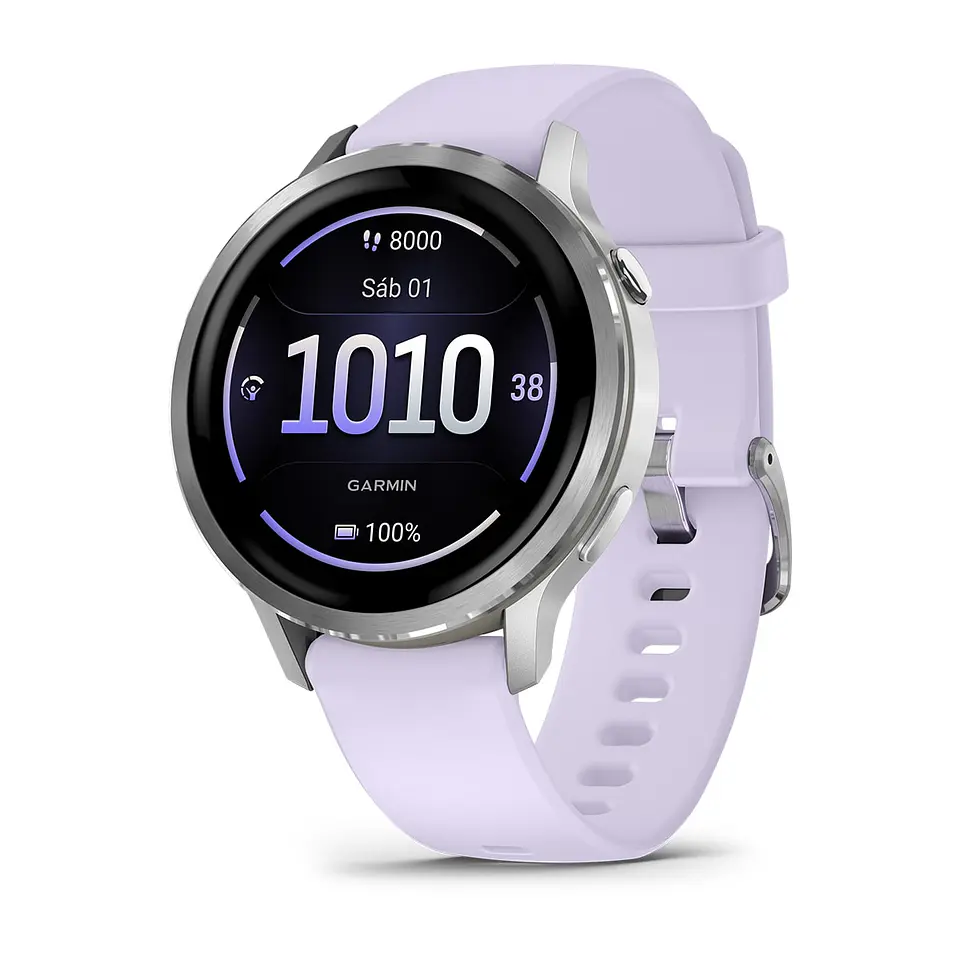 Garmin Venu® 4 - 41 mm - Plata con correa de silicona bígaro 1