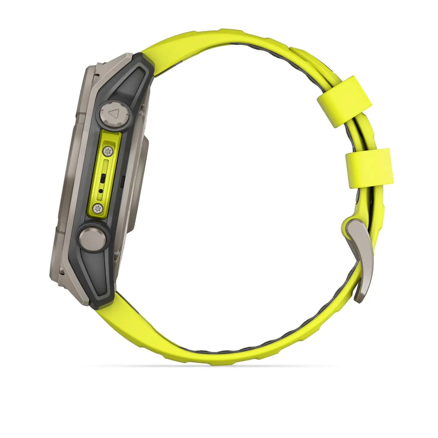 Garmin fēnix® 8 – 51 mm, Solar, Sapphire - Sapphire, Titanio con correa de silicona amarilla/grafito 12