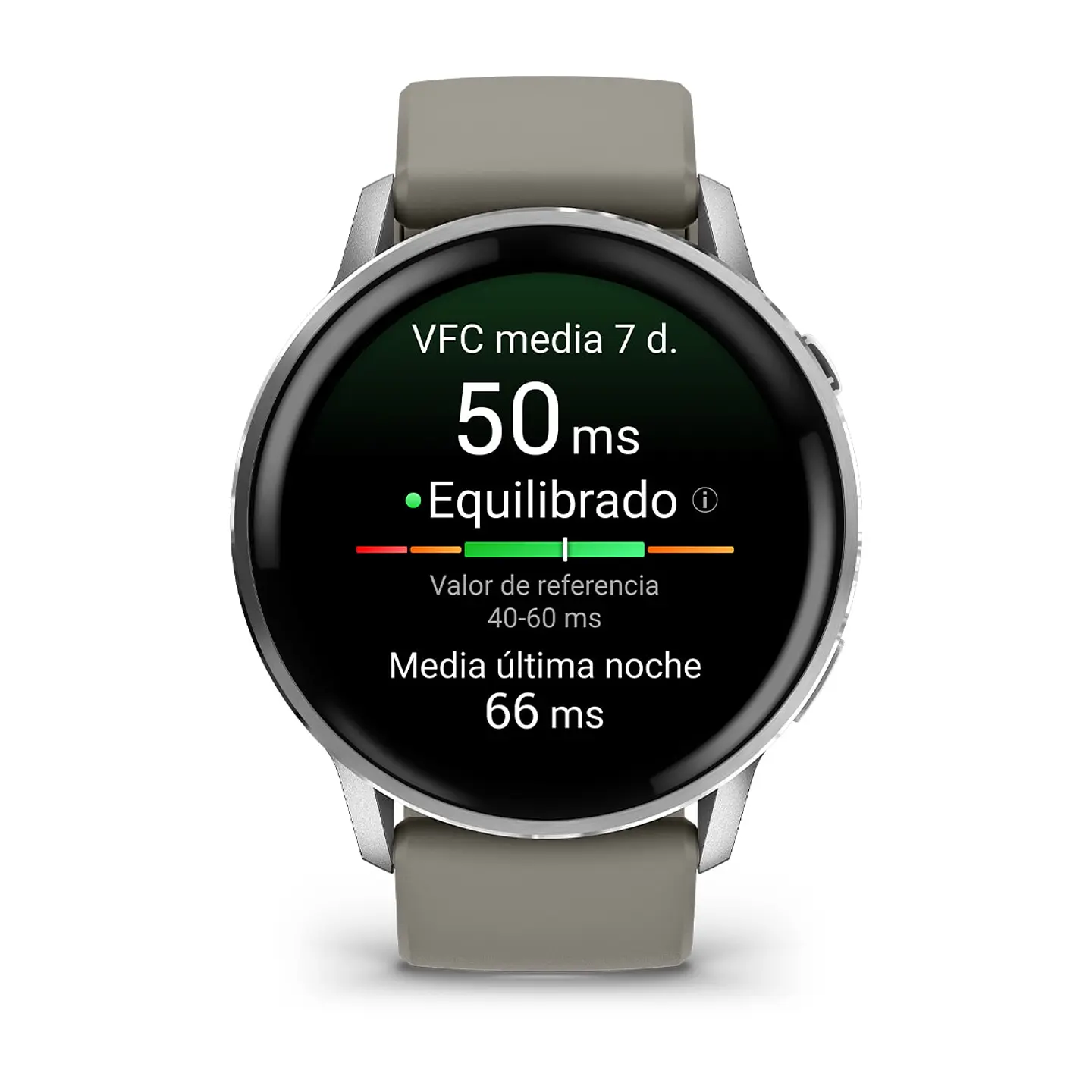Garmin Venu® 4 - 45 mm - Plata con correa de silicona gris plateado 2